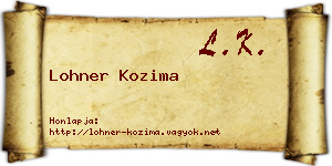 Lohner Kozima névjegykártya